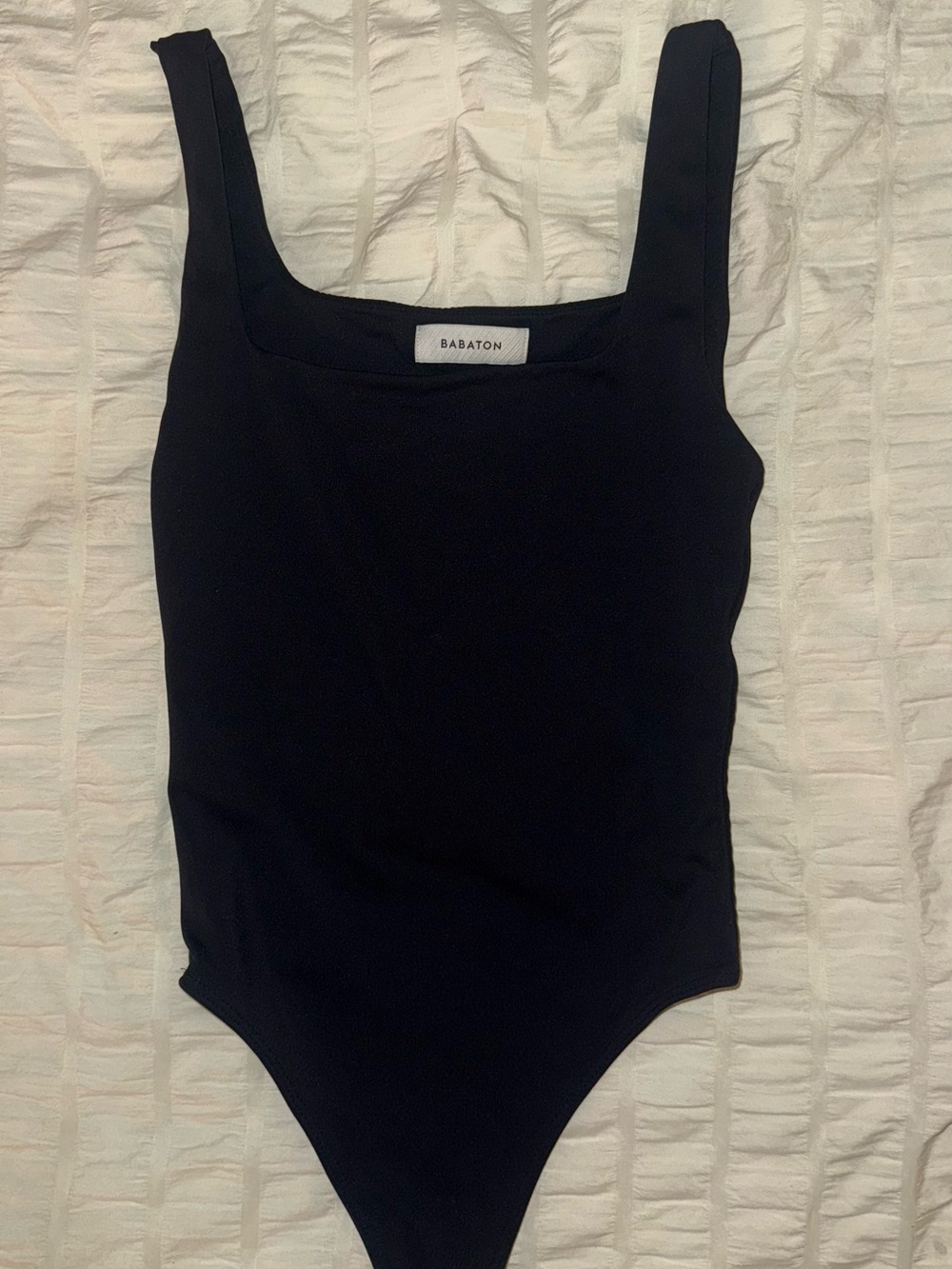 Babaton Black Square Neck Bodysuit
